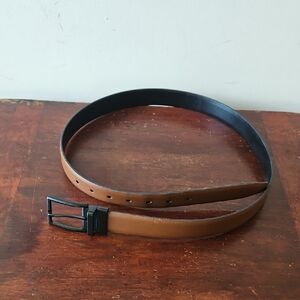 Vegan Friendly Reversible Black Buckle Belt Size L